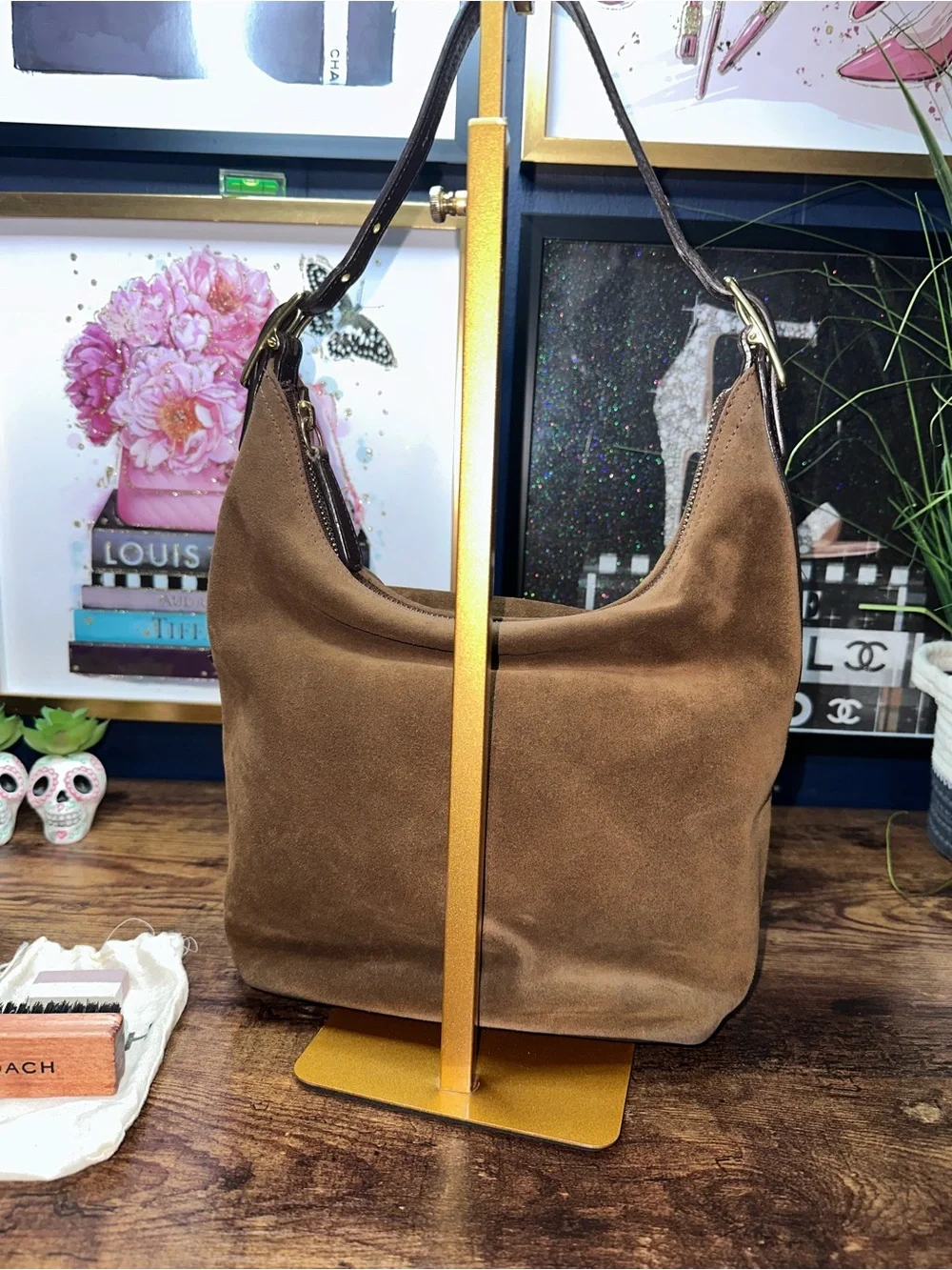Coach Legacy Vintage Suede Hobo 9857 w/ Original Dustbag & Care Kit 2002